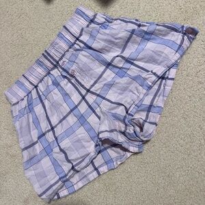 Colsie Lavender and White Plaid Shorts